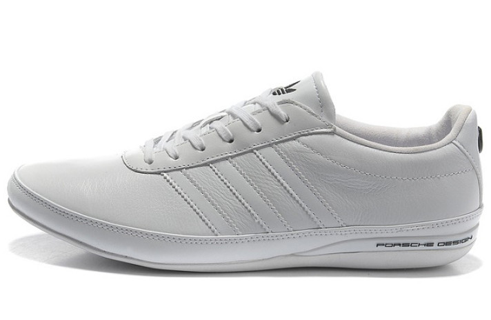 Кроссовки Adidas Porsche Design S3 leather pure white smooth G42611 белые, кожаные