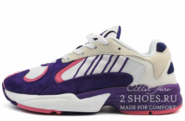 Кроссовки Adidas Yung 1 Frieza Dragon Ball Z D97048 белые, фиолетовые