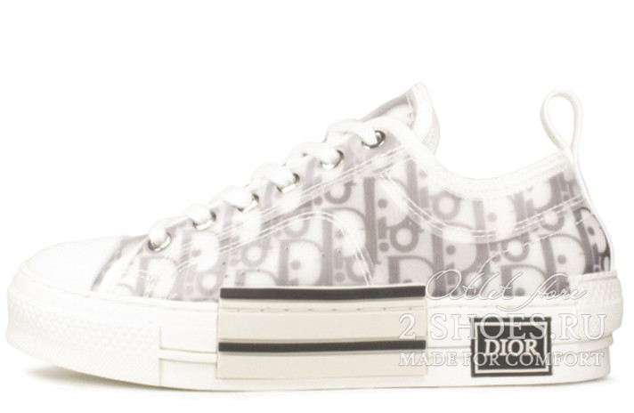 Кеды Dior B23 Low Top Logo Oblique 3SN249YJP-H069 белые