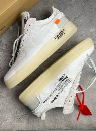Кроссовки Nike Air Force 1 Low Off White X Sail живое фото 1