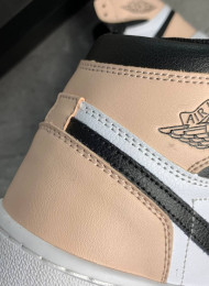 Кроссовки Nike Air Jordan 1 Mid Rust Pink White Black живое фото 4