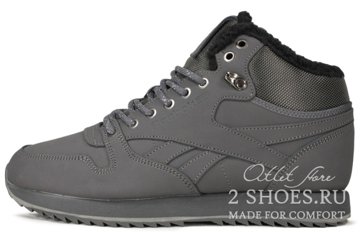 Кроссовки Reebok Mid Ripple Winter Grey  серые