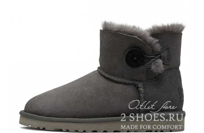 Ugg Australia Mini Bailey Button Gray  серые
